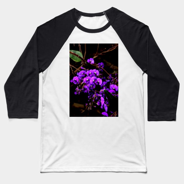 Hardenbergia Violacea - False Sarsaparilla Baseball T-Shirt by GP1746